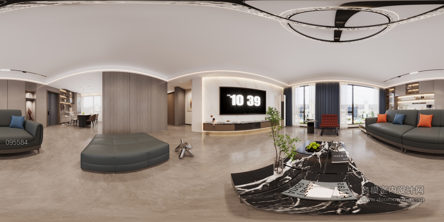 现代客厅全景