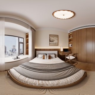 新中式南向次卧全景