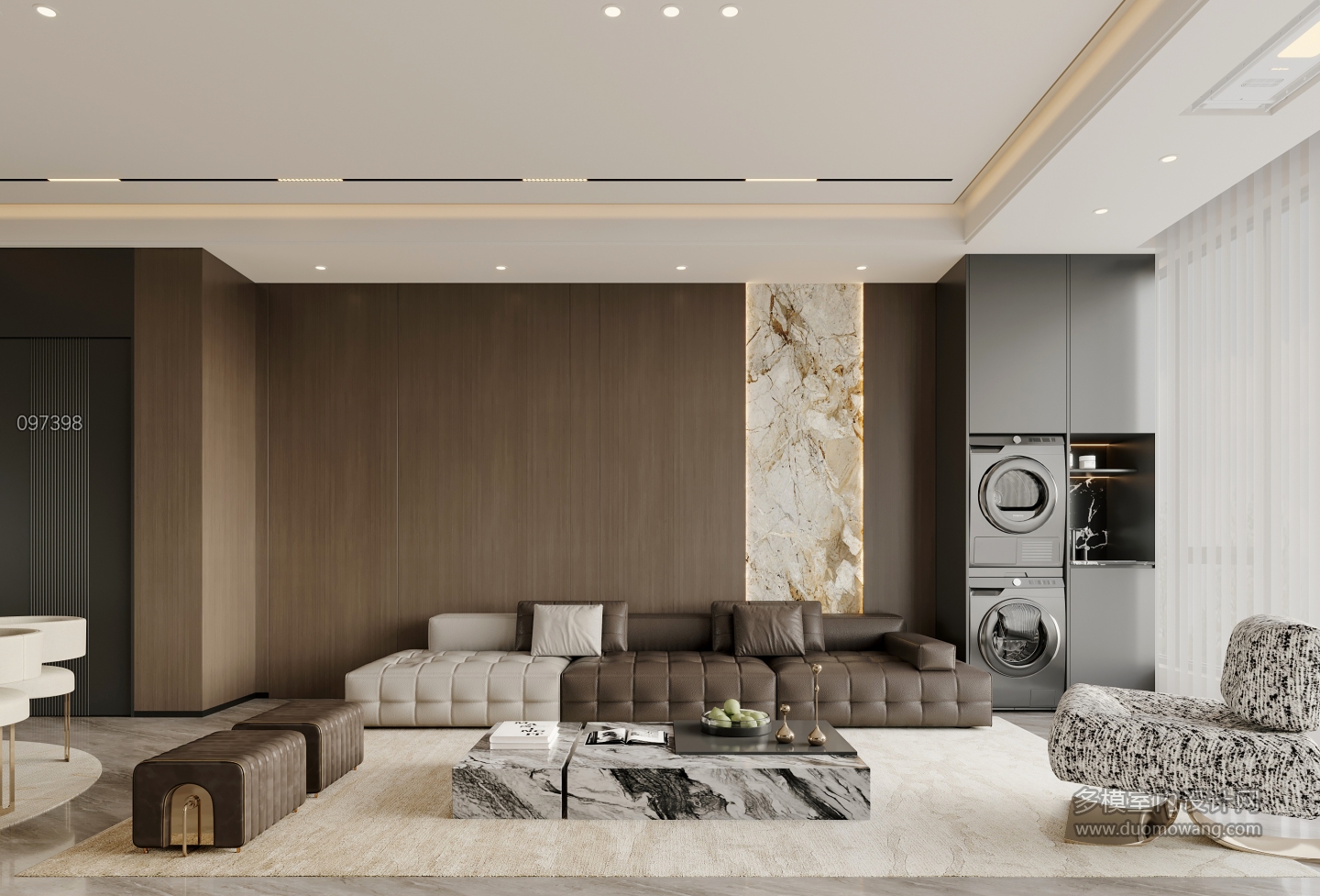 意式轻奢沙发墙