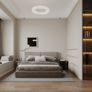 现代男孩房特写