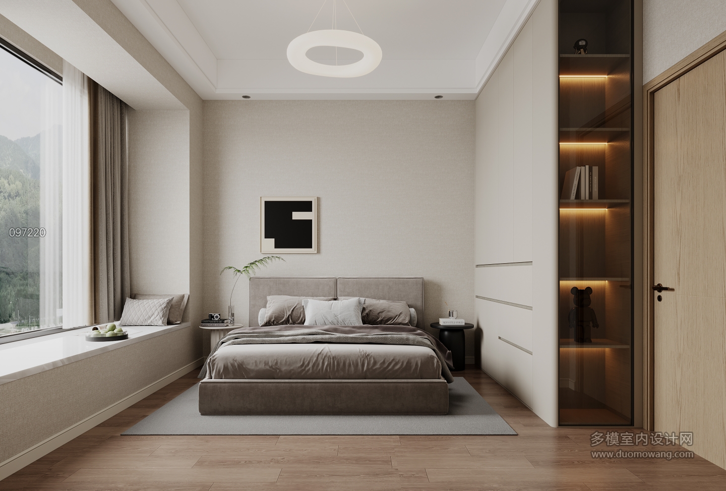 现代男孩房特写