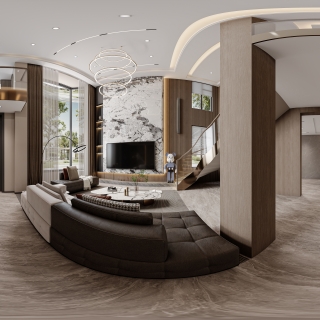 意式1楼 客厅全景