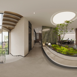 二楼楼梯间景观全景