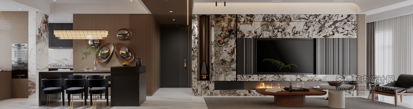 现代电视背景墙