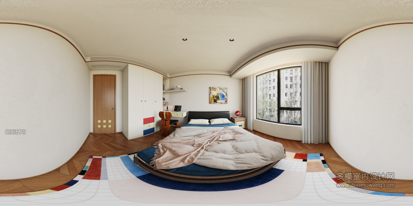 现代主卧全景