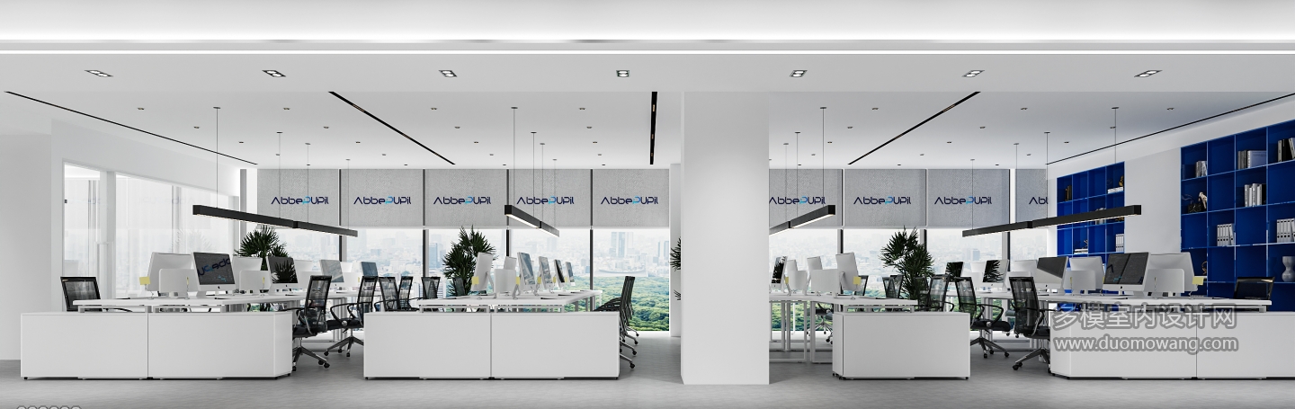 现代公共办公区静态