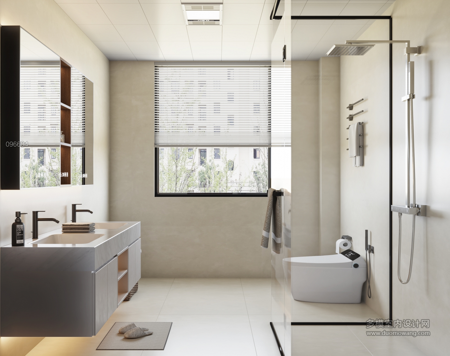 现代主卧卫生间单