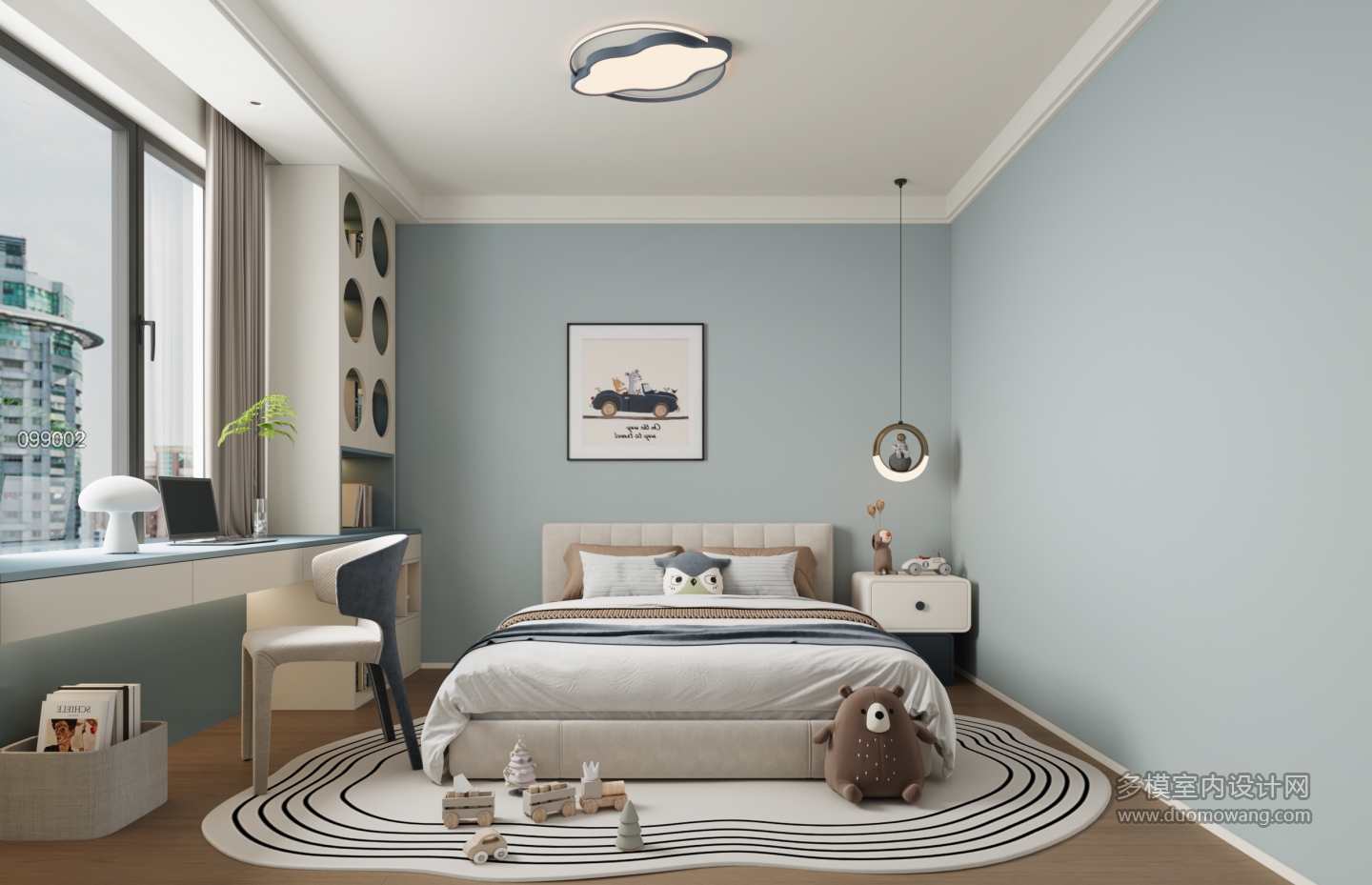 现代儿童房01