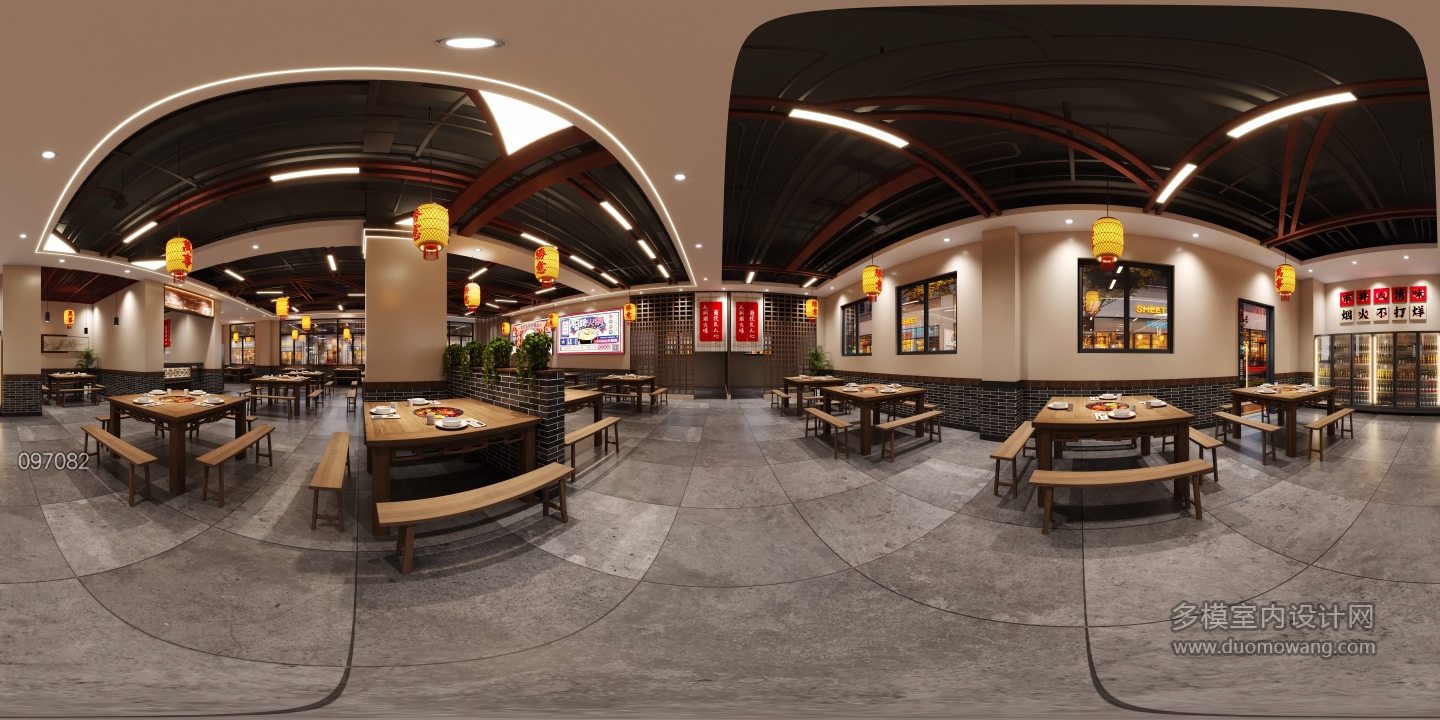 现代火锅店全景C