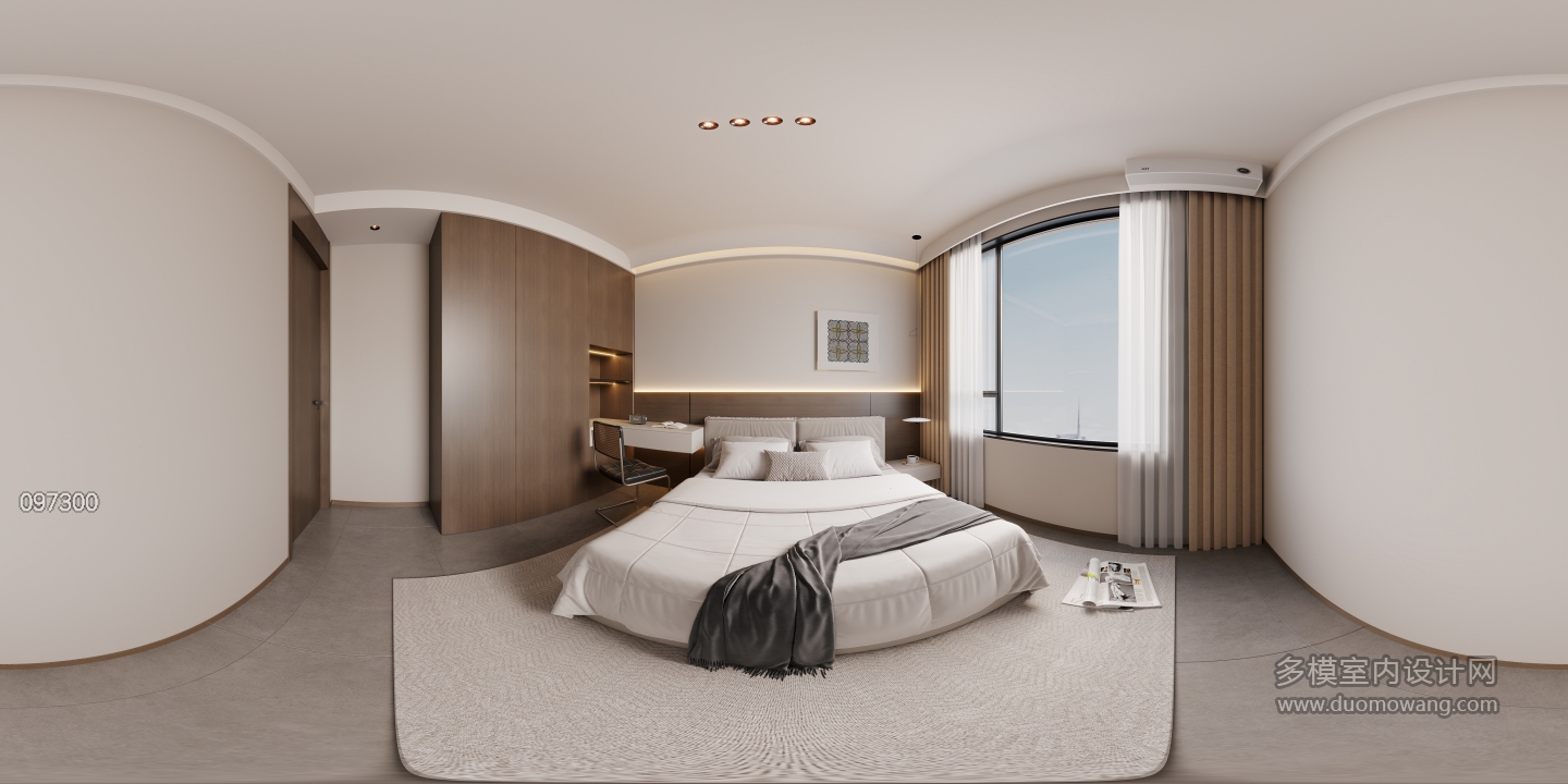 现代主卧全景