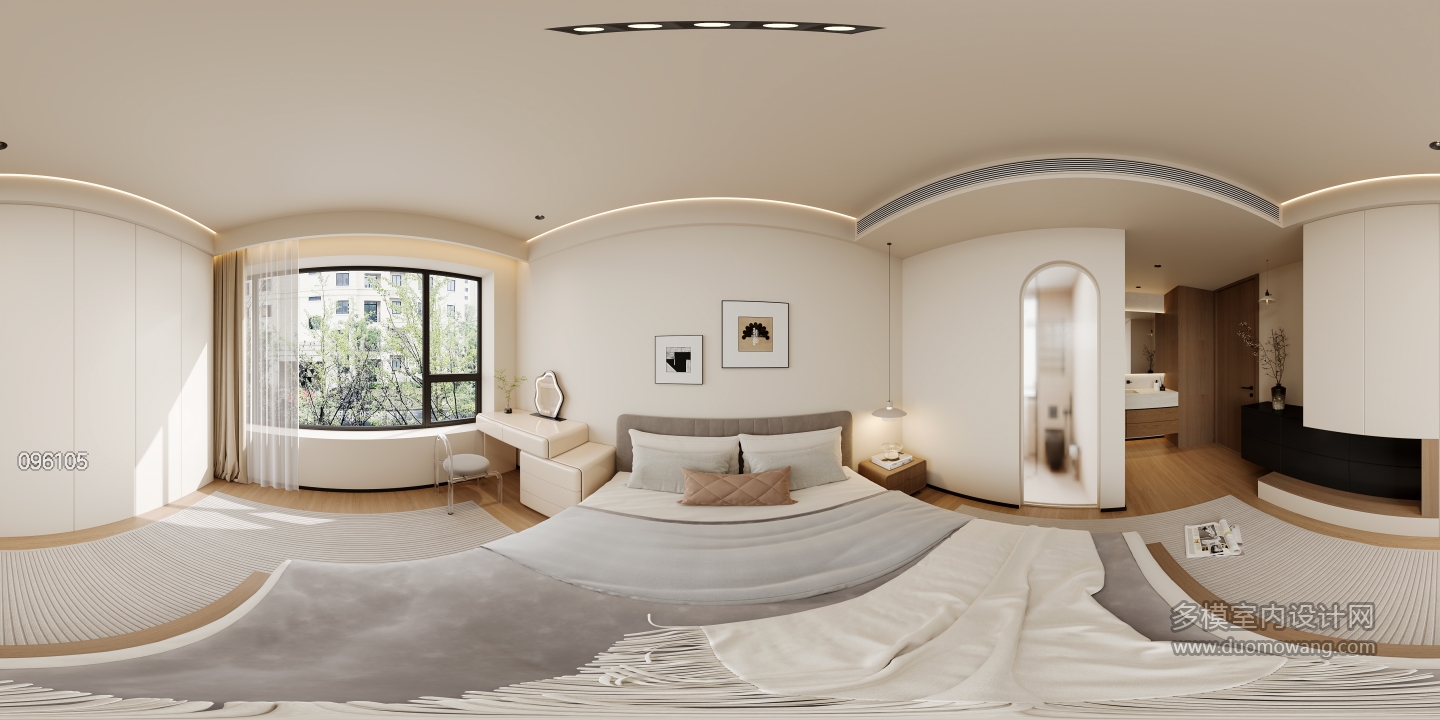 现代主卧全景