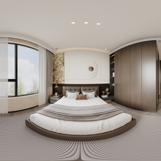 意式轻奢主卧全景