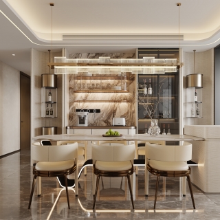 现代轻奢餐厅静态