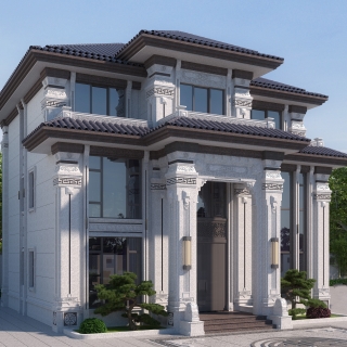 901水晶白麻别墅别墅透视-995