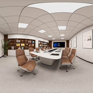 现代会议室 全景