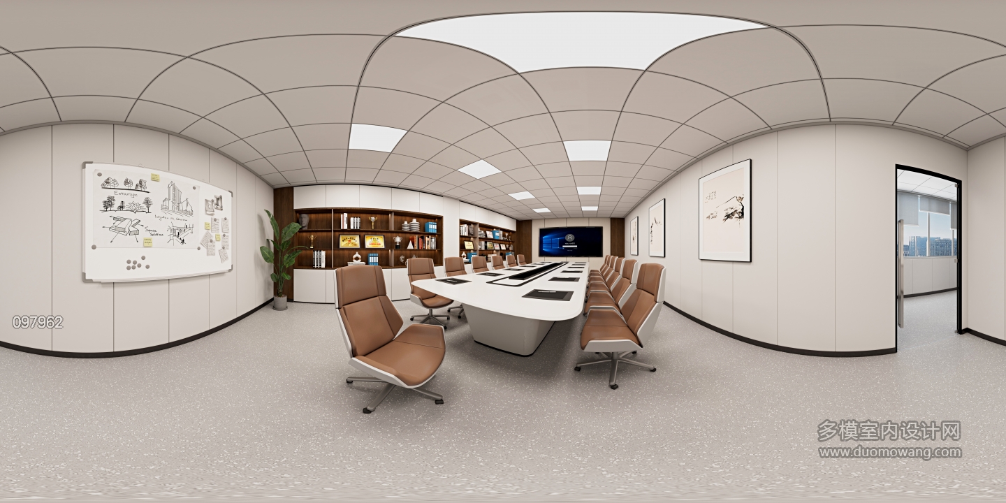 现代会议室 全景