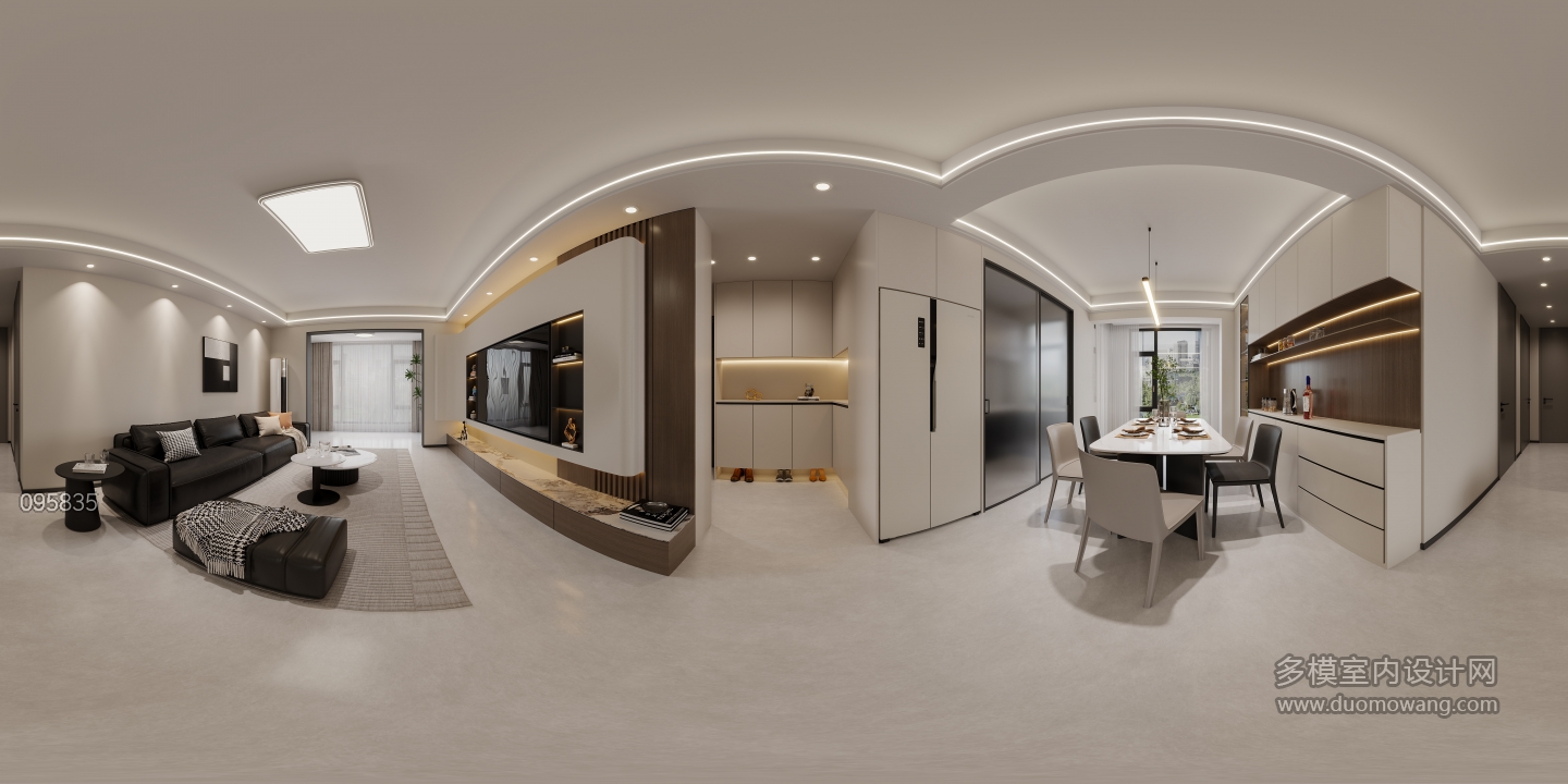 现代-客厅全景