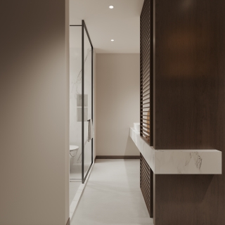 现代主卧卫生间干区