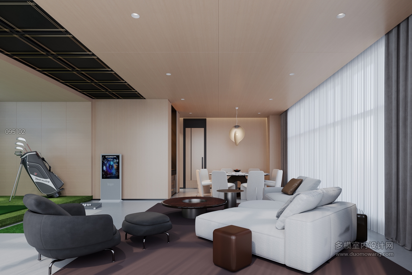 现代会所高尔夫室五