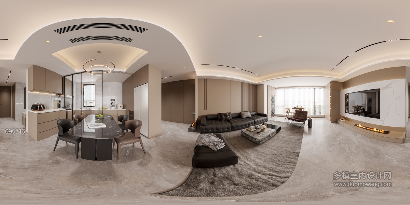 现代客厅全景