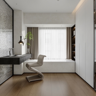 现代大男孩房书房衣帽间