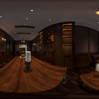 美式雪茄吧二楼大包厢全景1