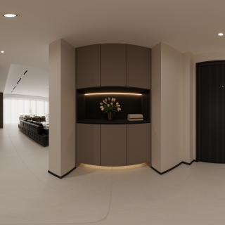 现代一楼入户全景