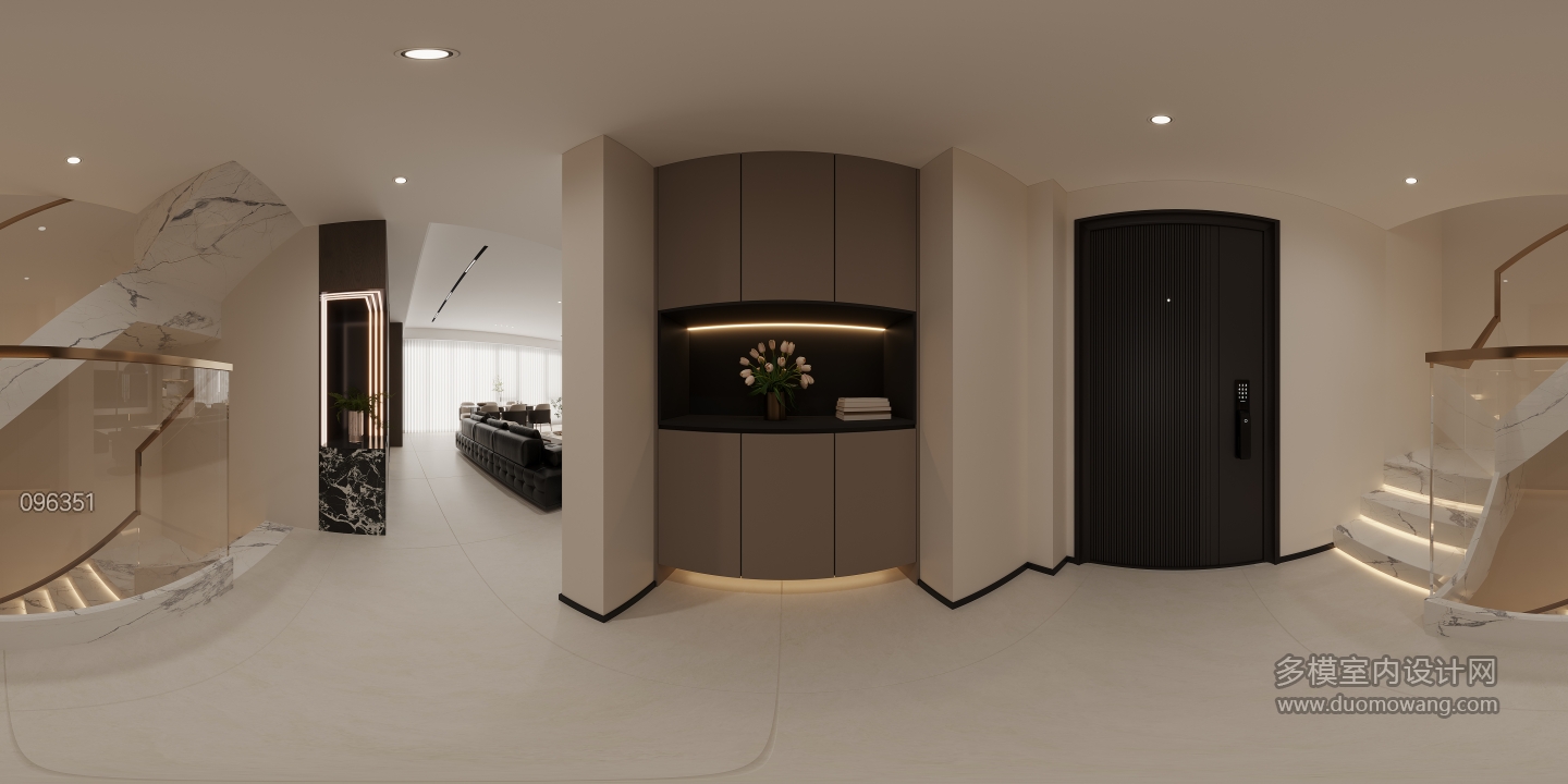 现代一楼入户全景