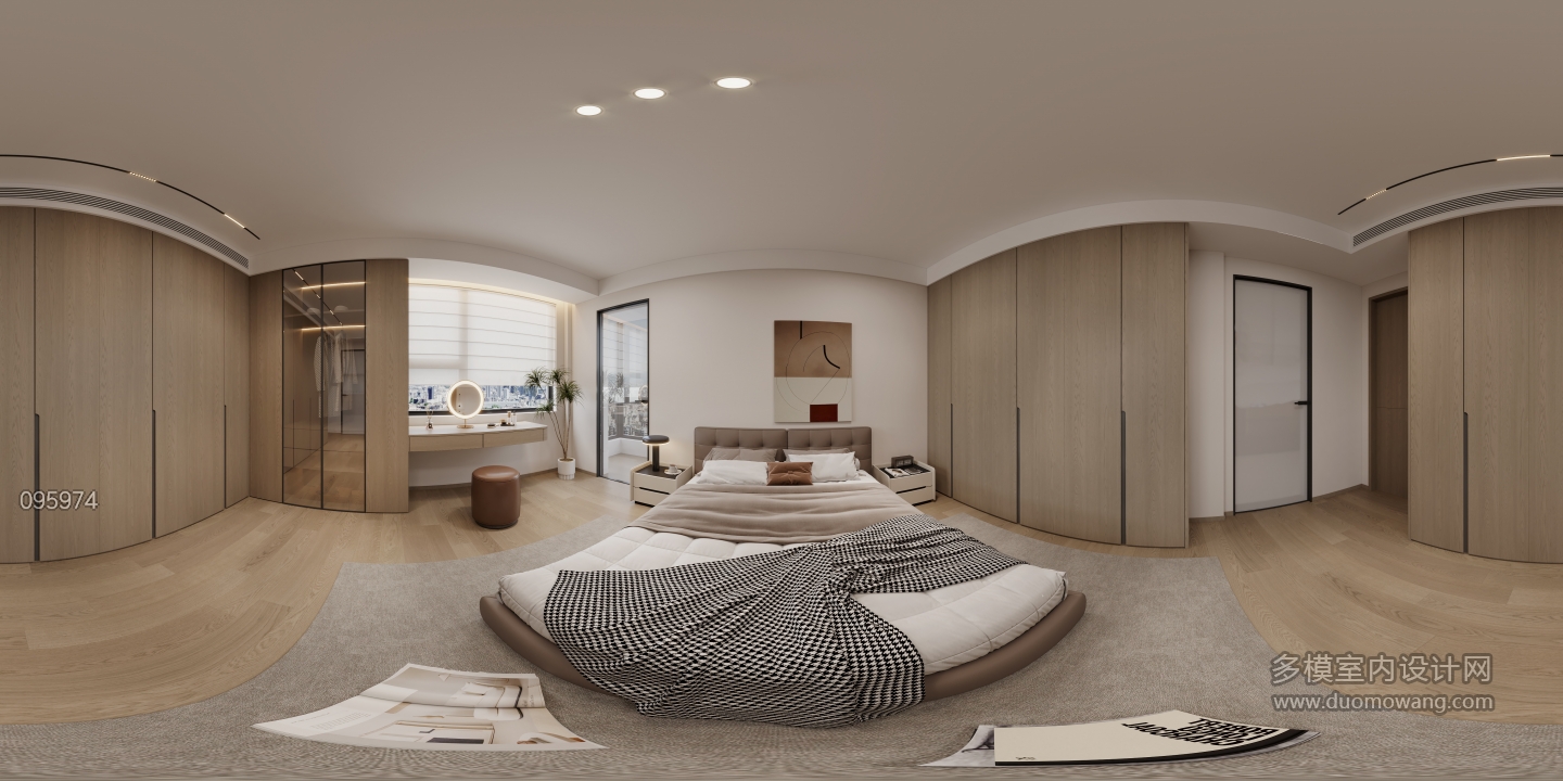 现代主卧全景