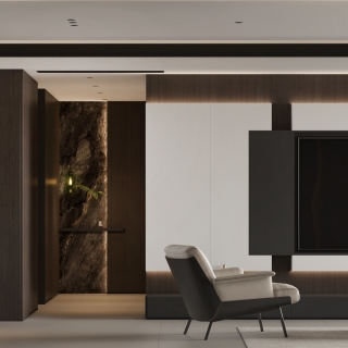 现代客餐厅电视面