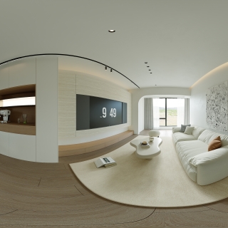 现代客餐厅全景