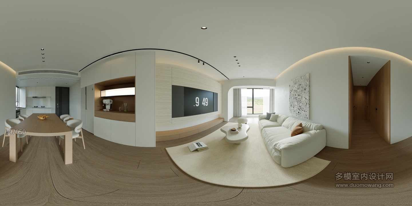 现代客餐厅全景