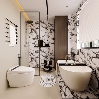 现代大女儿卫生间透视