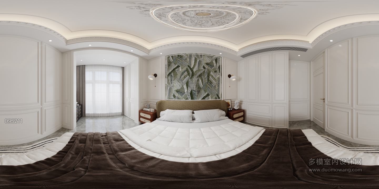 法式一层卧室全景