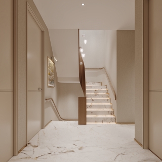 现代轻奢楼梯间特写