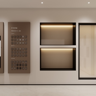 现代铝合金窗展示区特写