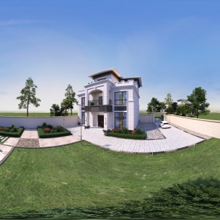 906虾红别墅全景