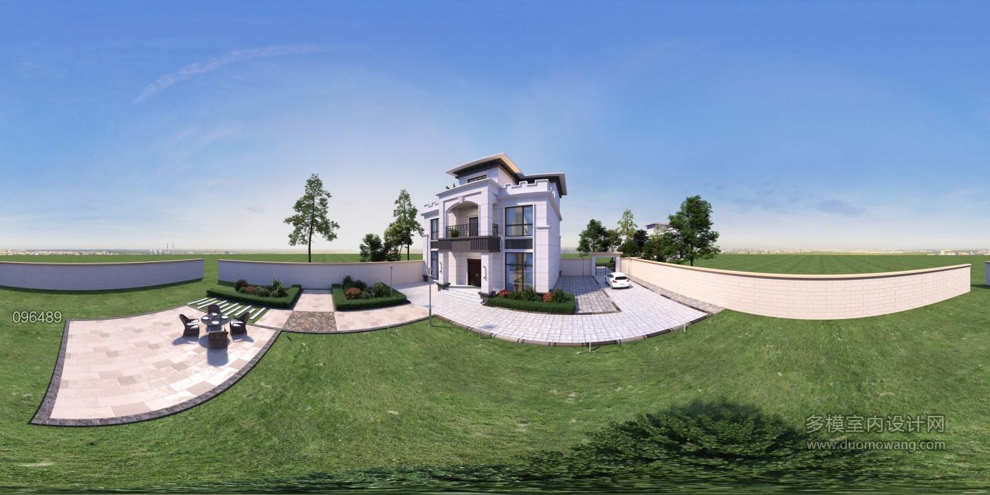 906虾红别墅全景