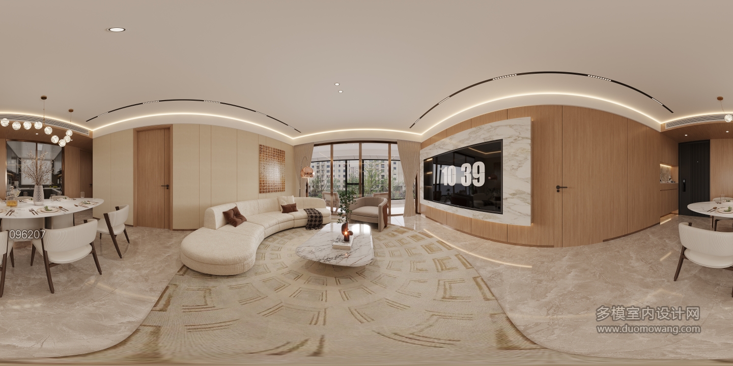 现代客餐厅全景