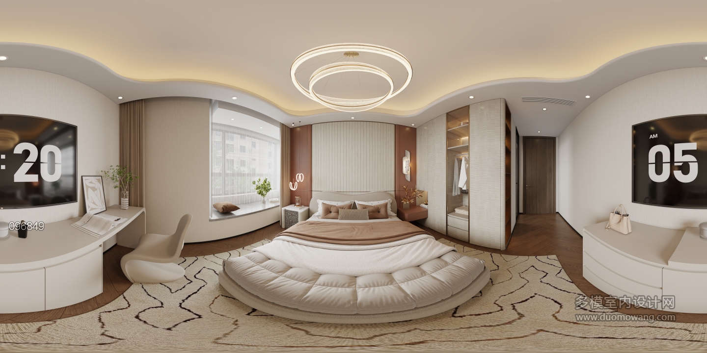 现代轻奢-女孩房全景