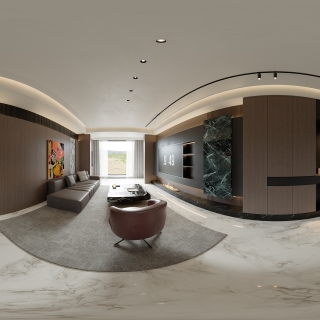 现代客餐厅全景