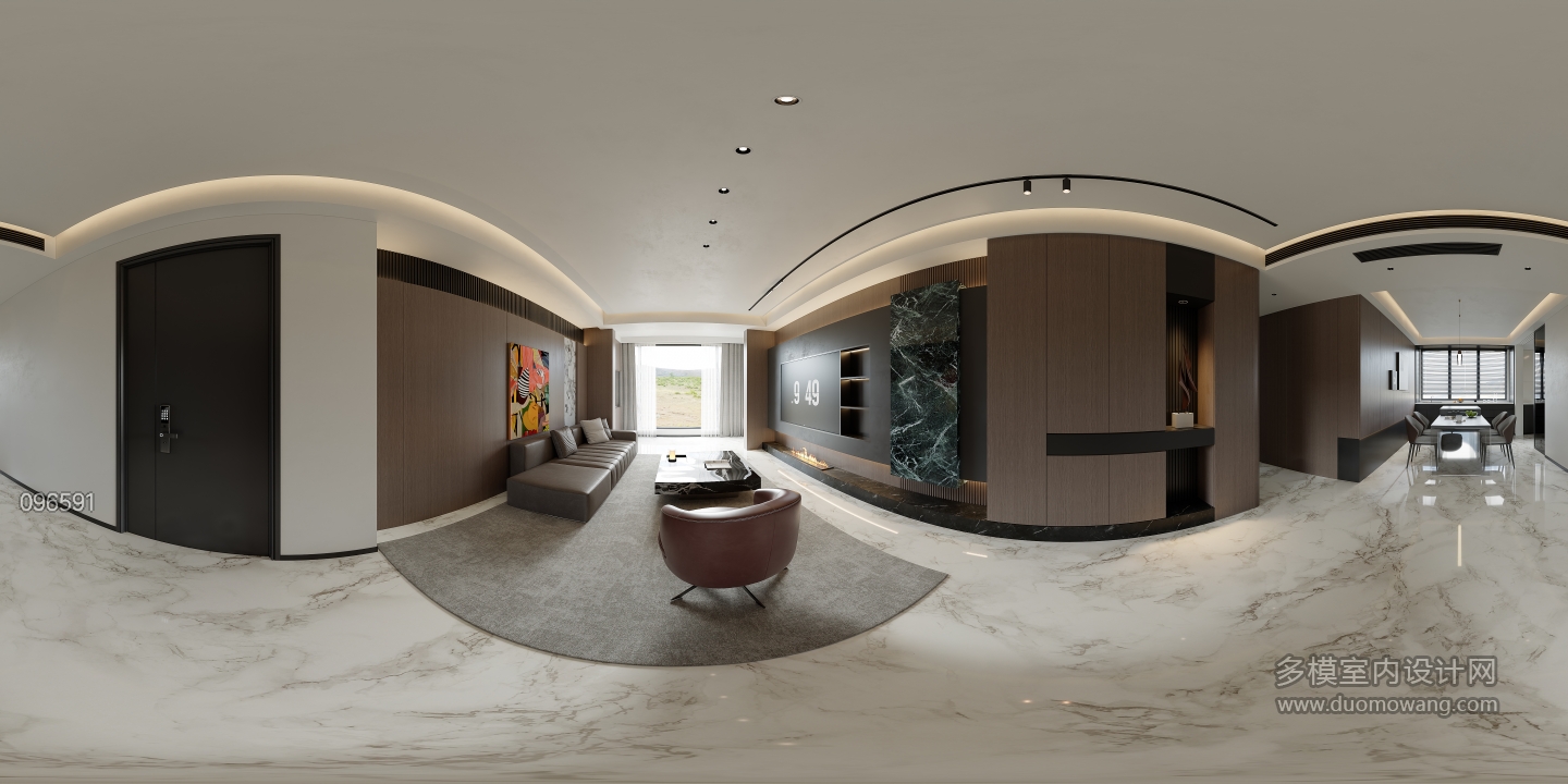 现代客餐厅全景