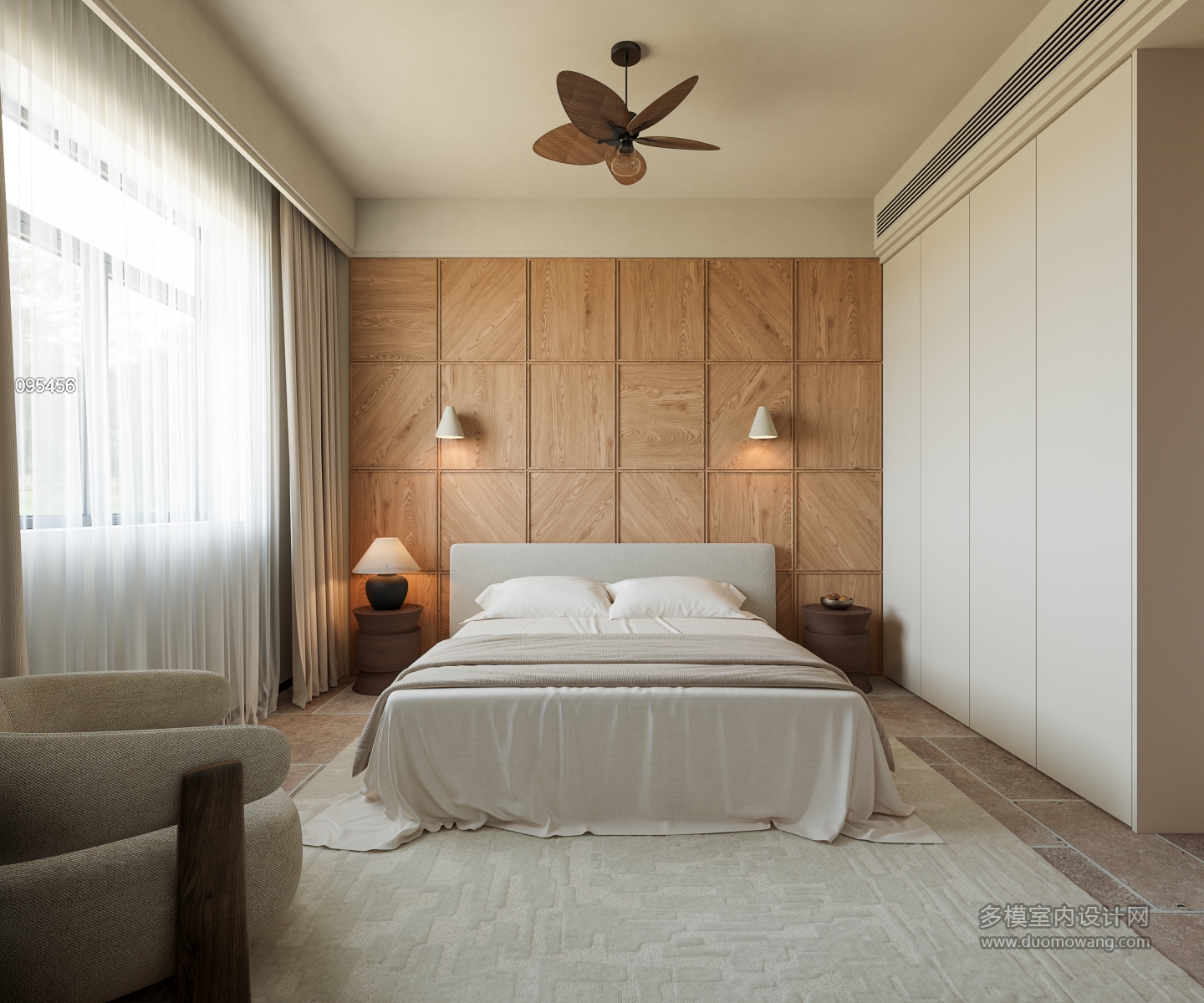 美式自然风次卧