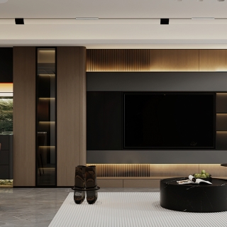 现代意式电视背景墙静态