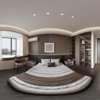 现代 意式 次卧 全景