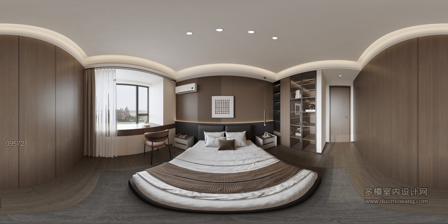 现代 意式 次卧 全景