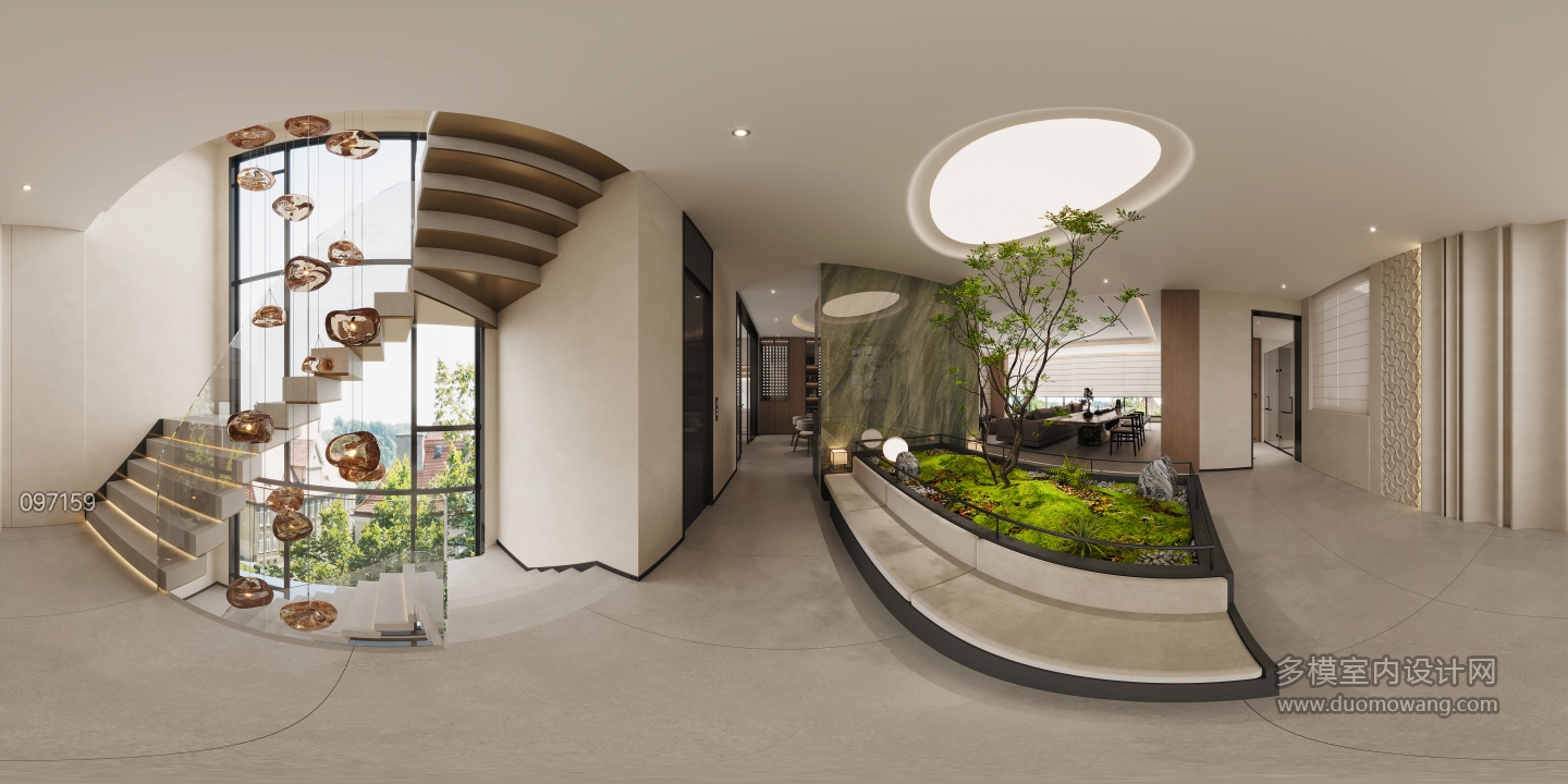 二楼楼梯景观全景