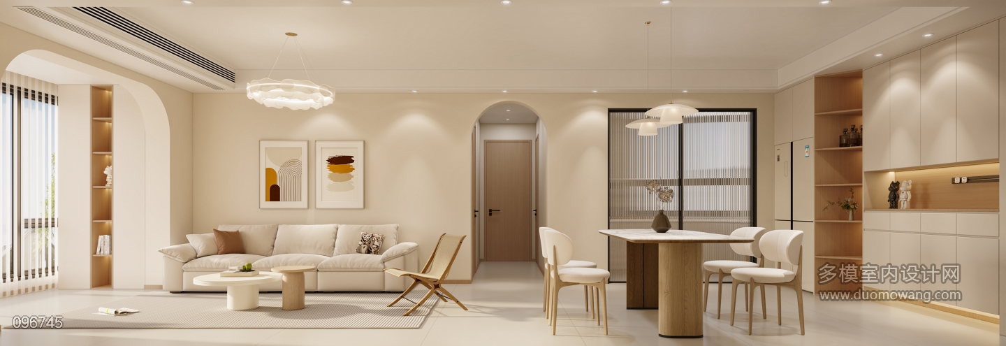 奶油客餐厅沙发墙