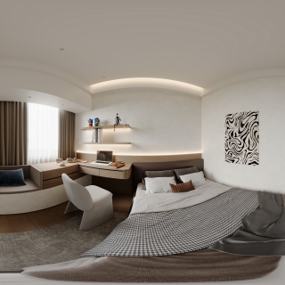 现代小男孩房 卧室