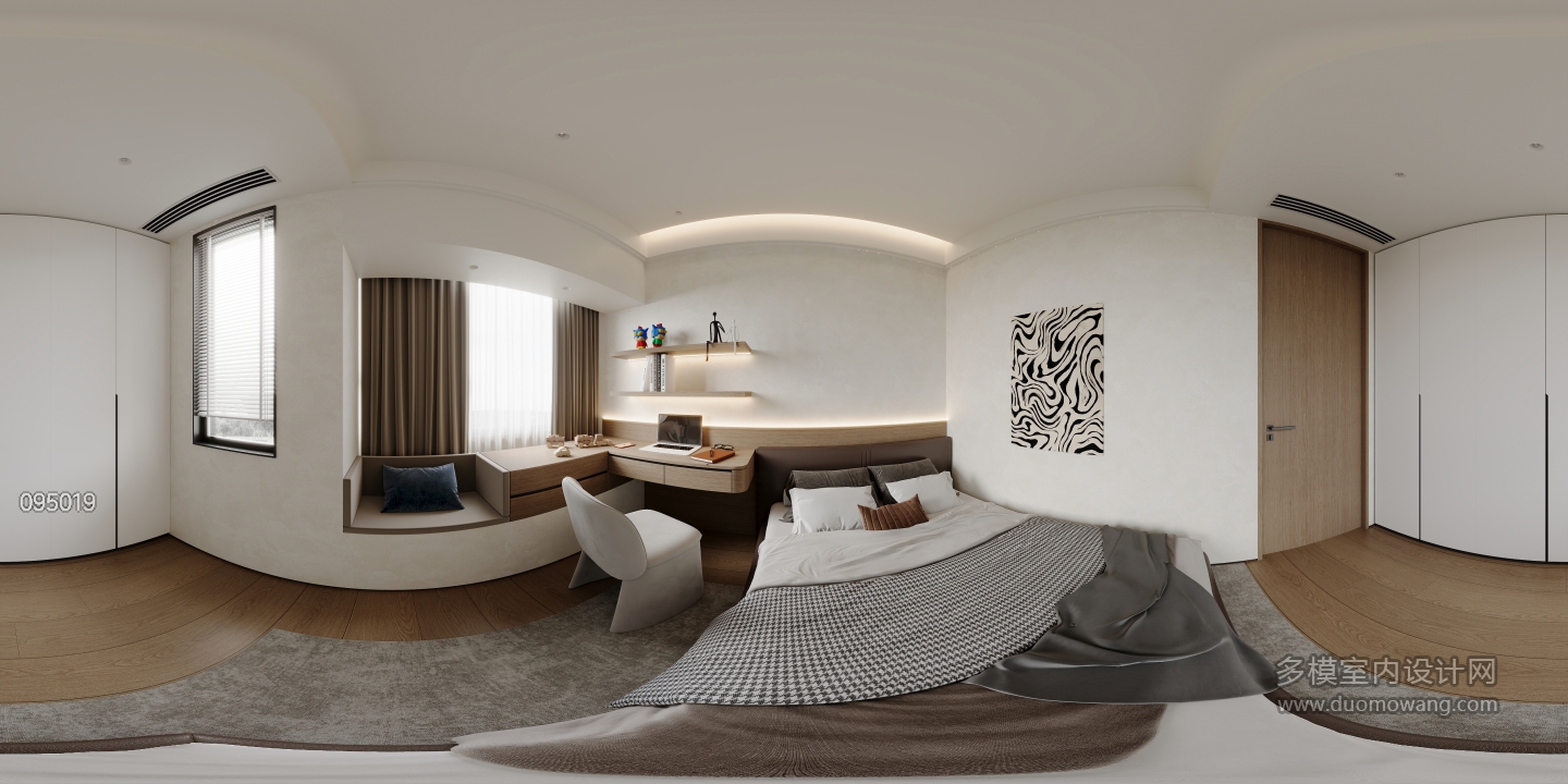 现代小男孩房 卧室